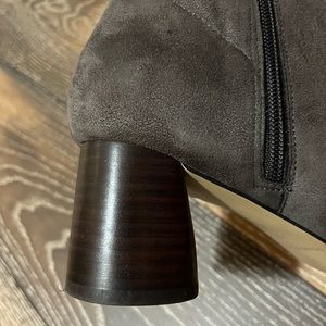 Gray booties, Donald Pliner slight stretch in the material